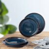 Crafted Denim borden-set, 4 dlg, voor 2 personen, blauw - Afbeelding 4
