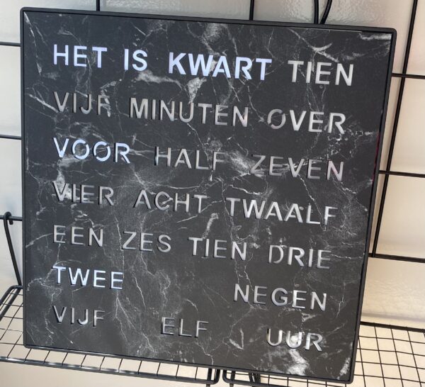 Woordklok 28/28 Marmer